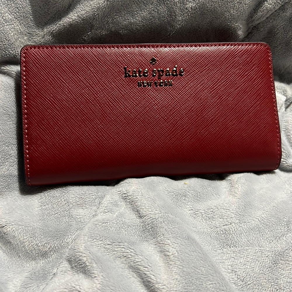 KATE SPADE STACI SAFFIANO LARGE LEATHER WALLET